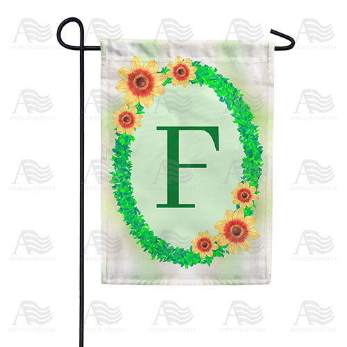 Green Ivy Monogram Double Sided Garden Flag