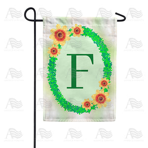 Green Ivy Monogram Double Sided Garden Flag
