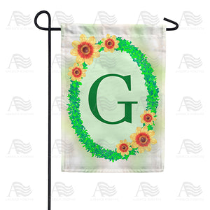 Green Ivy Monogram Double Sided Garden Flag
