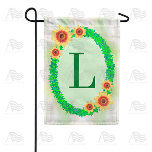 Green Ivy Monogram Double Sided Garden Flag