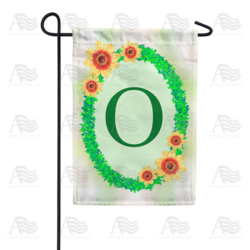 Green Ivy Monogram Double Sided Garden Flag
