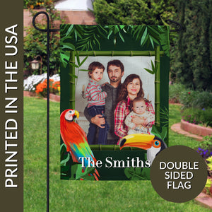 Personalized Tropical Birds Garden Flag