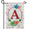 Periwinkle Petals Monogram Double Sided Garden Flag