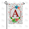 Periwinkle Petals Monogram Double Sided Garden Flag