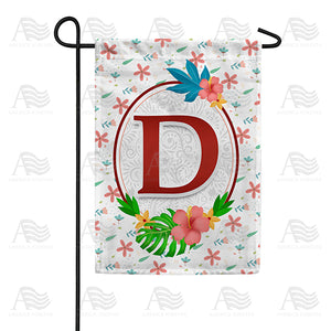 Periwinkle Petals Monogram Double Sided Garden Flag