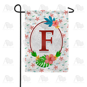 Periwinkle Petals Monogram Double Sided Garden Flag