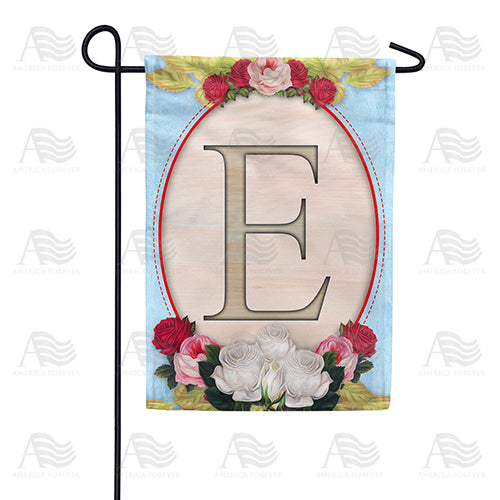 Rose Wood Monogram Double Sided Garden Flag