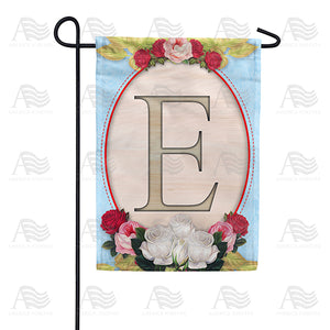 Rose Wood Monogram Double Sided Garden Flag