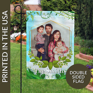 Personalized Rose Greenery Garden Flag