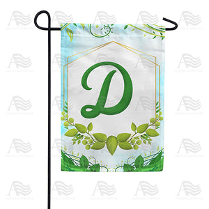 Rose Greenery Monogram Double Sided Garden Flag