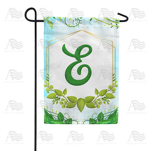 Rose Greenery Monogram Double Sided Garden Flag
