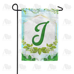 Rose Greenery Monogram Double Sided Garden Flag