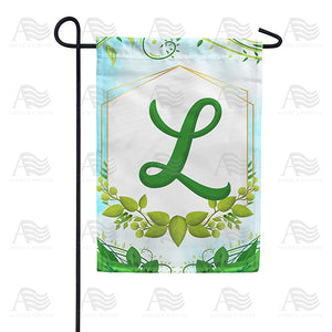 Rose Greenery Monogram Double Sided Garden Flag