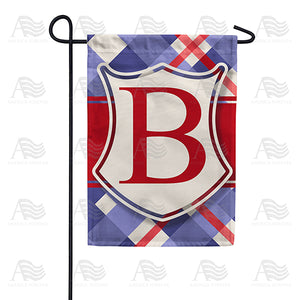Patriotic Shield Monogram Double Sided Garden Flag
