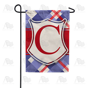Patriotic Shield Monogram Double Sided Garden Flag