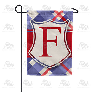 Patriotic Shield Monogram Double Sided Garden Flag