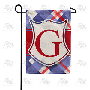 Patriotic Shield Monogram Double Sided Garden Flag