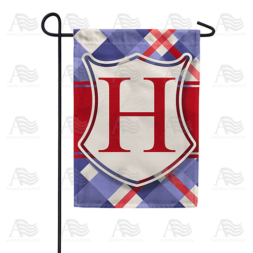 Patriotic Shield Monogram Double Sided Garden Flag