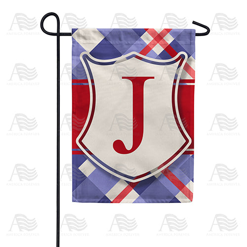 Patriotic Shield Monogram Double Sided Garden Flag