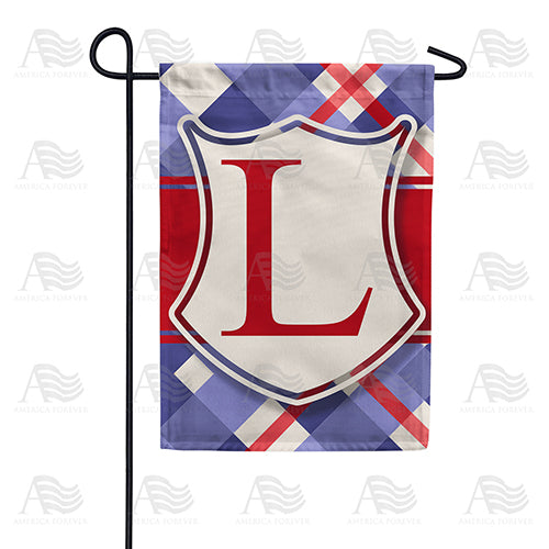 Patriotic Shield Monogram Double Sided Garden Flag