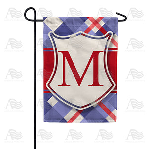 Patriotic Shield Monogram Double Sided Garden Flag