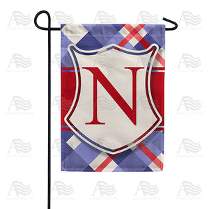 Patriotic Shield Monogram Double Sided Garden Flag
