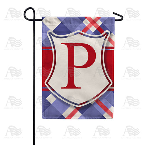 Patriotic Shield Monogram Double Sided Garden Flag