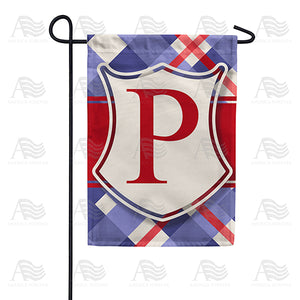 Patriotic Shield Monogram Double Sided Garden Flag