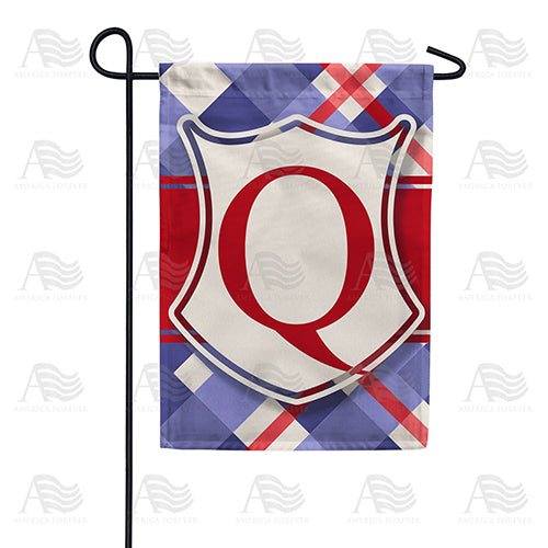 Patriotic Shield Monogram Double Sided Garden Flag
