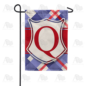 Patriotic Shield Monogram Double Sided Garden Flag