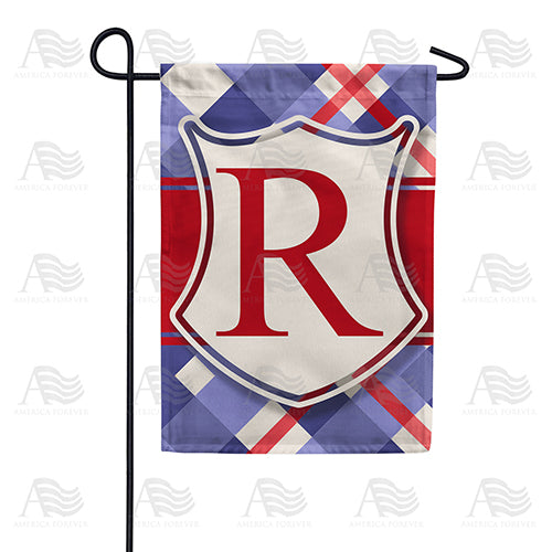 Patriotic Shield Monogram Double Sided Garden Flag