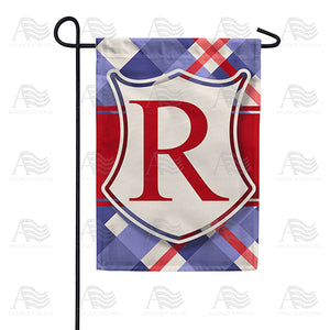 Patriotic Shield Monogram Double Sided Garden Flag