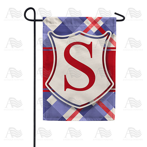 Patriotic Shield Monogram Double Sided Garden Flag