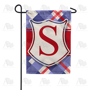 Patriotic Shield Monogram Double Sided Garden Flag