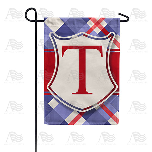 Patriotic Shield Monogram Double Sided Garden Flag