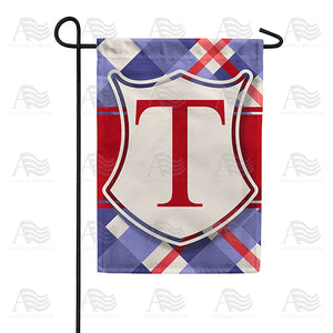 Patriotic Shield Monogram Double Sided Garden Flag