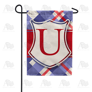 Patriotic Shield Monogram Double Sided Garden Flag