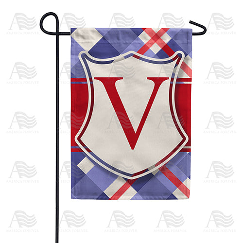 Patriotic Shield Monogram Double Sided Garden Flag