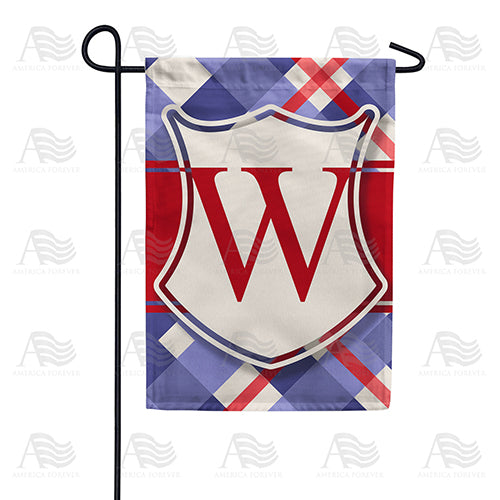 Patriotic Shield Monogram Double Sided Garden Flag