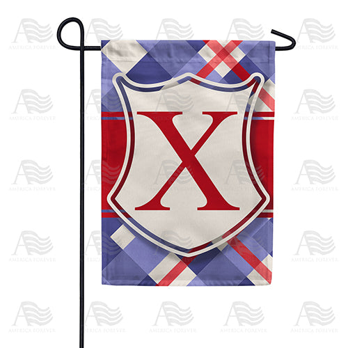 Patriotic Shield Monogram Double Sided Garden Flag