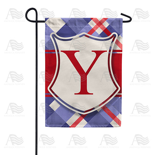 Patriotic Shield Monogram Double Sided Garden Flag