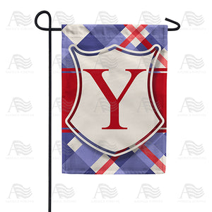 Patriotic Shield Monogram Double Sided Garden Flag