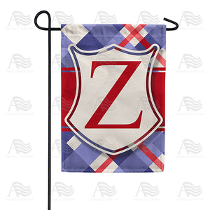 Patriotic Shield Monogram Double Sided Garden Flag