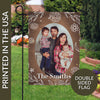 Personalized Bronze Floral Garden Flag