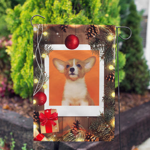 Personalized Wood Panel Lights Garden Flag