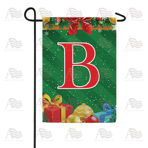 Merry Christmas Monogram Double Sided Garden Flag