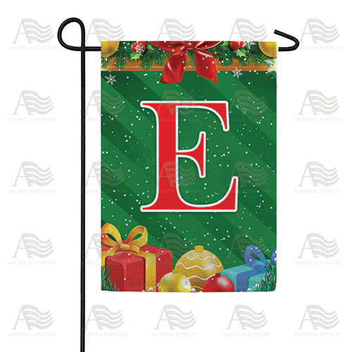 Merry Christmas Monogram Double Sided Garden Flag