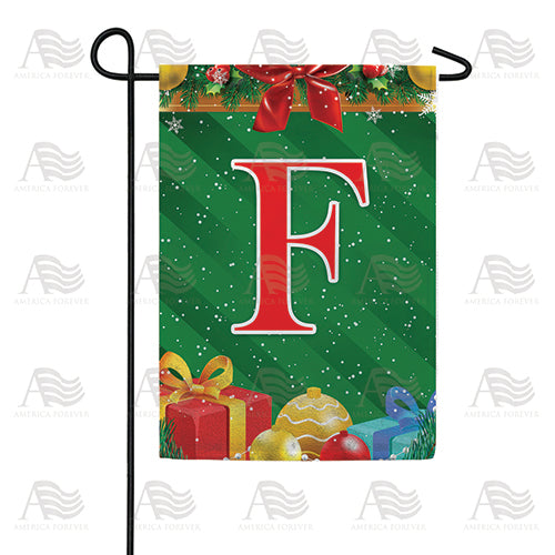 Merry Christmas Monogram Double Sided Garden Flag