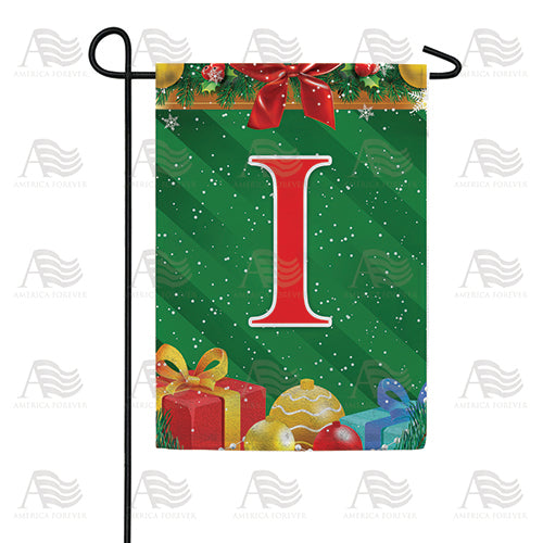 Merry Christmas Monogram Double Sided Garden Flag