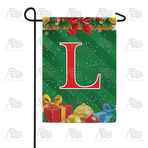 Merry Christmas Monogram Double Sided Garden Flag